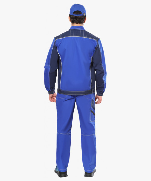 Костюм СИРИУС-ПРЕСТИЖ куртка, полукомбинезон, васильковый с синим