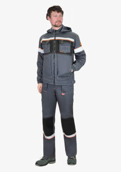 Куртка СИРИУС-РОДОС темно-серая с черным