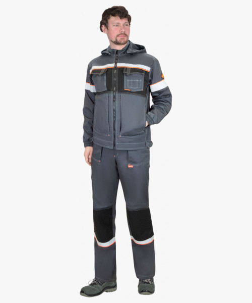 Куртка СИРИУС-РОДОС темно-серая с черным