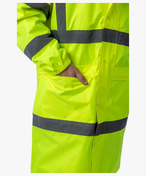 Плащ-дождевик сигнальный Brodeks KS252, цвет жёлтый