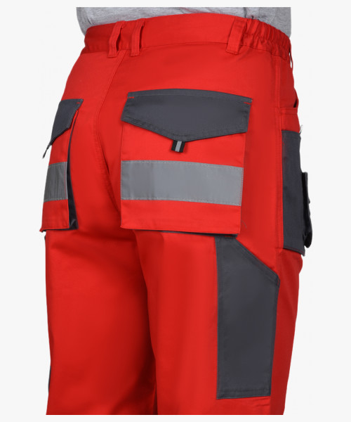 Костюм СИРИУС-АТОМ куртка, брюки красный с серым