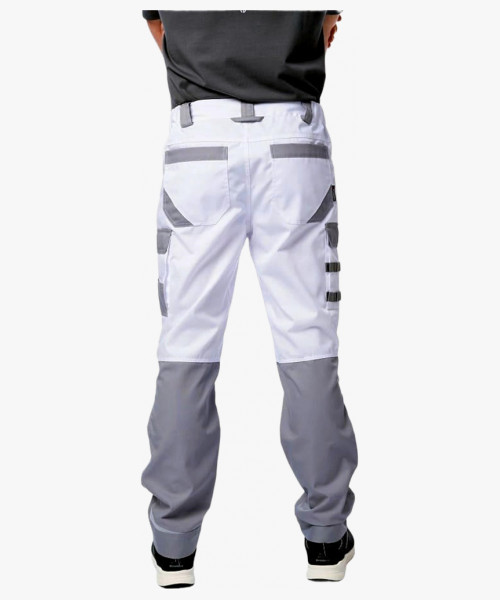 Брюки летние мужские Brodeks KS302, цвет белый, серый