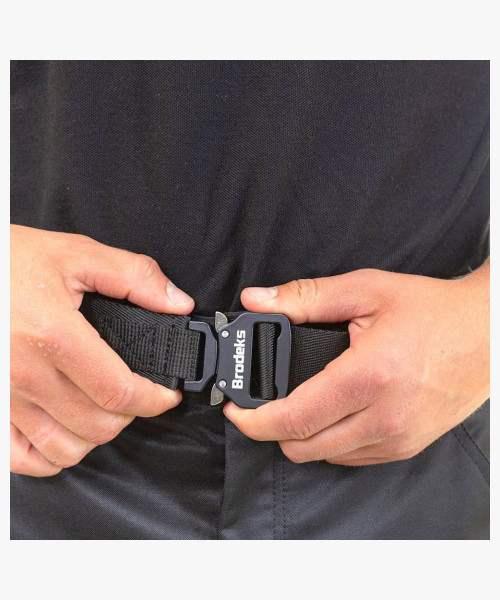 Ремень Brodeks KM102 + стрейч, цвет чёрный, длина 140 см