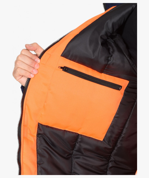 Костюм мужской СИРИУС-МАГИСТРАЛЬ-3 куртка, п/к, тк.Гретта, оранжевый