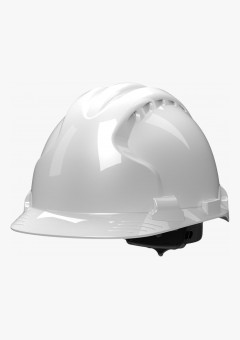 Каска защитная с вентиляцией (с храповиком), белая