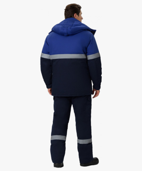 Костюм зимний Экспертный Антистат МВО (тк.Смесовая,245) п/к, т.синий/васильковый