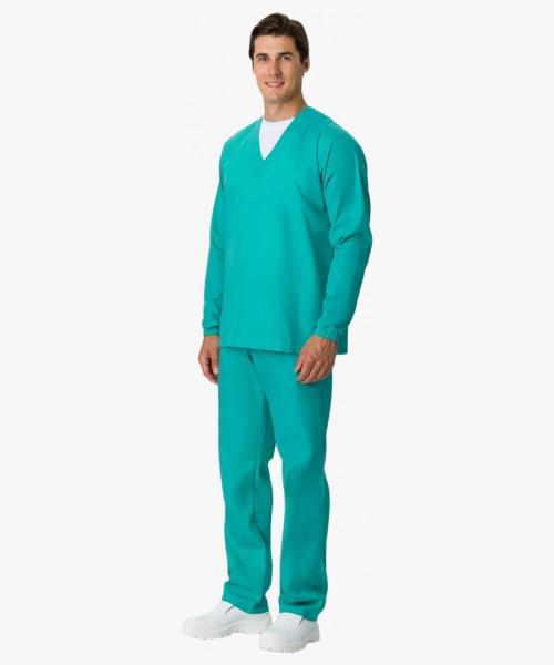 Мужской костюм ХАССП-База (ткань ТиСи, 120), бирюзовый