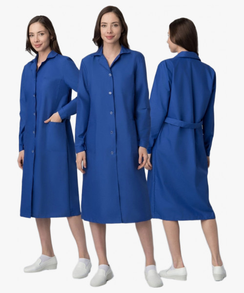 Халат женский Стандарт (тк.ТиСи), васильковый