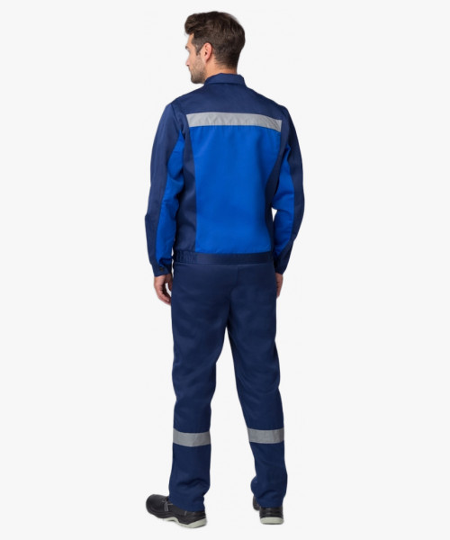 Костюм Мастер (тк.Смесовая,210) п/к, т.синий/васильковый