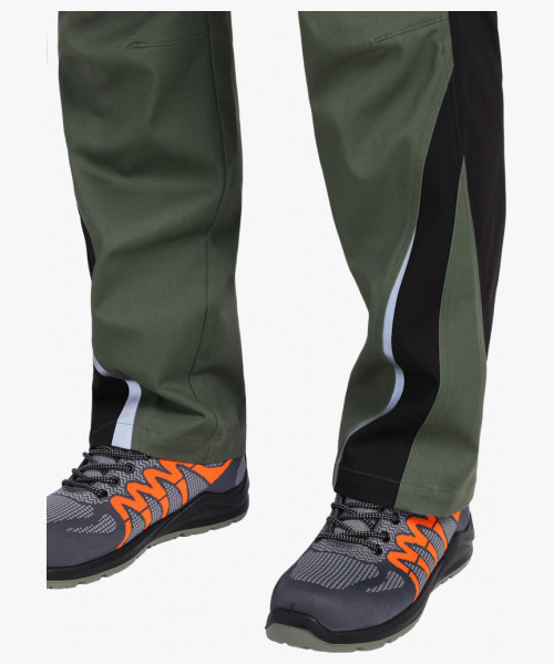 Полукомбинезон ProfLineLeader (тк.Хлопок/Спандекс,260), хаки/черный