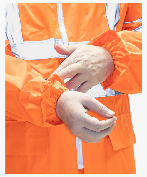 Костюм влагозащитный сигнальный с СОП SIRIUS Профи (225 гр/м2) оранжевый (ЧЗ)