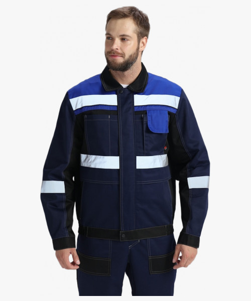 Костюм Виват-2 Премиум IMP (тк.Смесовая,240) п/к, т.синий/черный/васильковый