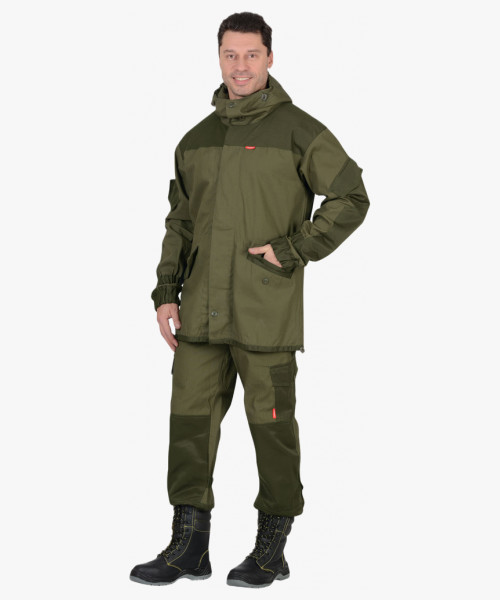 Костюм СИРИУС-ГОРКА куртка, брюки, помочи (полотно палаточное) олива