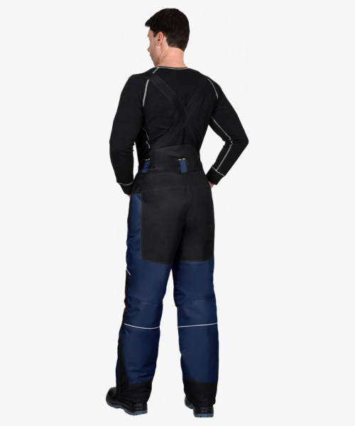 Костюм мужской зимний СИРИУС-АРКТИКА, куртка, брюки, тёмно-синий с черным