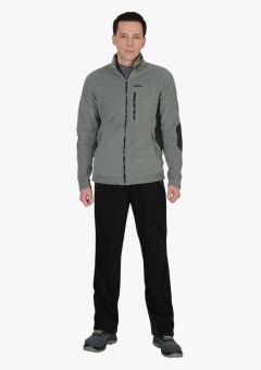 Куртка флисовая СИРИУС-АКТИВ серая отделка черная