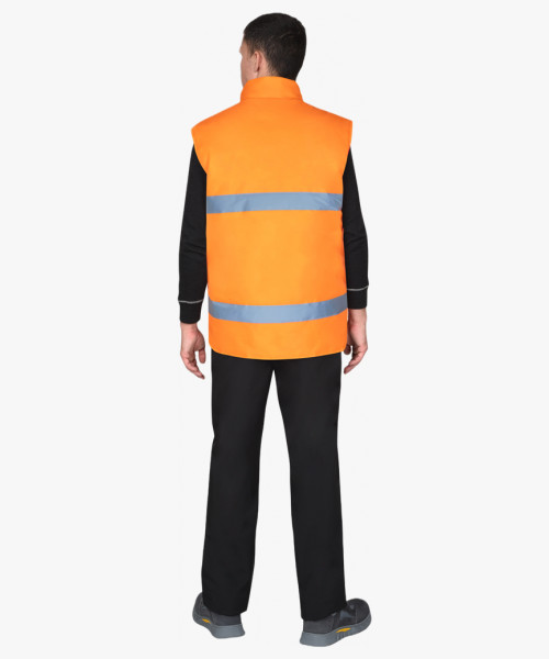 Жилет утеплённый СИРИУС-ЭКСПРЕСС оранжевый с СОП