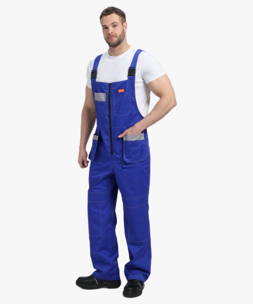 Костюм Драга-2 (тк.Смесовая МВО,240) п/к, васильковый/св.серый/оранжевый