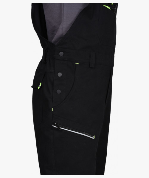 Полукомбинезон мужской летний СИРИУС-ДЕКСТЕР черный с лимонной отделкой, тк. стрейч с ВО