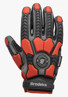 Перчатки рабочие Brodeks G-63i, цвет серый, чёрный, красный