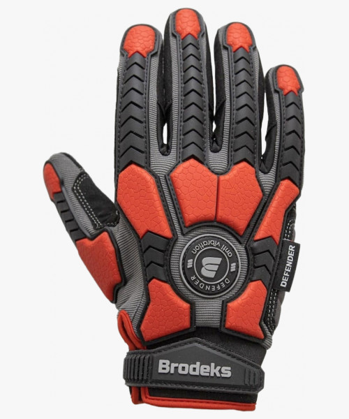 Перчатки рабочие Brodeks G-63i, цвет серый, чёрный, красный