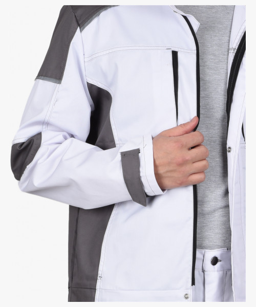 Куртка СИРИУС-ЦИТРИН белый со средне-серым