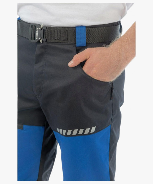 Брюки летние мужские Brodeks KS334, цвет синий, чёрный