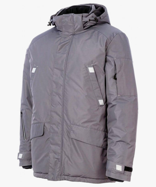 Куртка-парка зимняя мужская Brodeks KW204, цвет серый