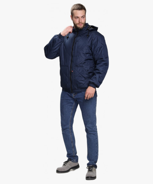 Куртка демисезонная Бомбер-Люкс (тк.Дюспо), т.синий