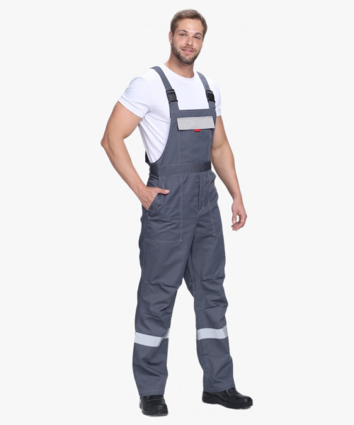 Костюм Флофт-2 Премиум СОП У. (тк.Смесовая,240) п/к, т.серый/серый/красный