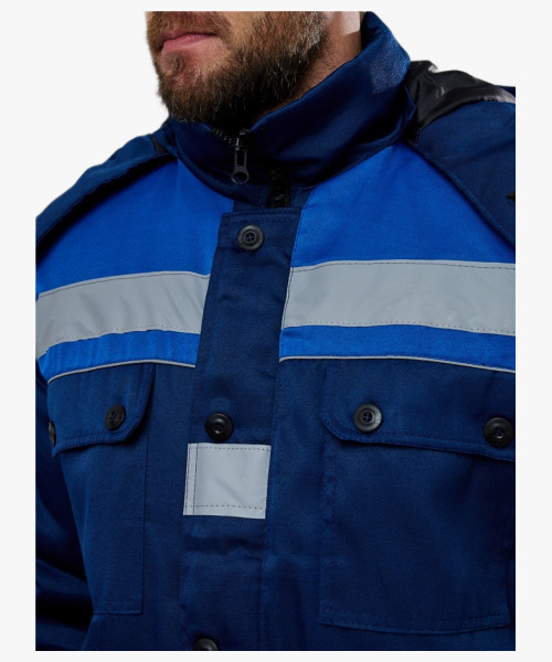 Костюм зимний Буря (тк.Смесовая,210) п/к, т.синий/васильковый