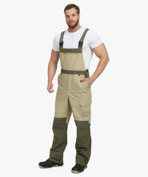 Полукомбинезон Челси CH (тк.Канвас,270), хаки/бежевый