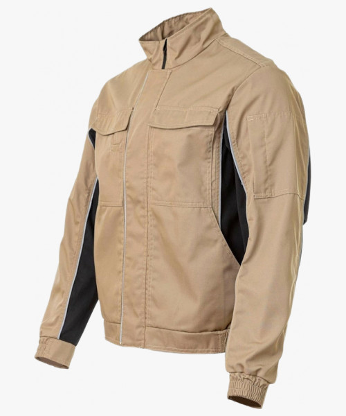 Куртка летняя мужская Brodeks KS201, цвет бежевый, чёрный