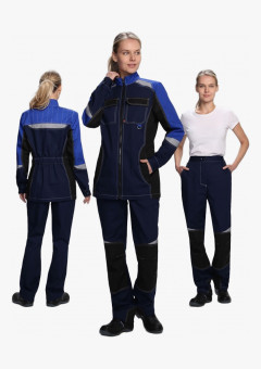 Костюм женский Формула-1 IMP (тк.Смесовая,240) брюки, т.синий/васильковый/черный