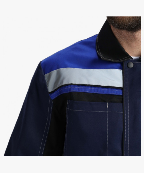 Костюм Виват-1 Премиум IMP (тк.Смесовая,240) брюки, т.синий/черный/васильковый