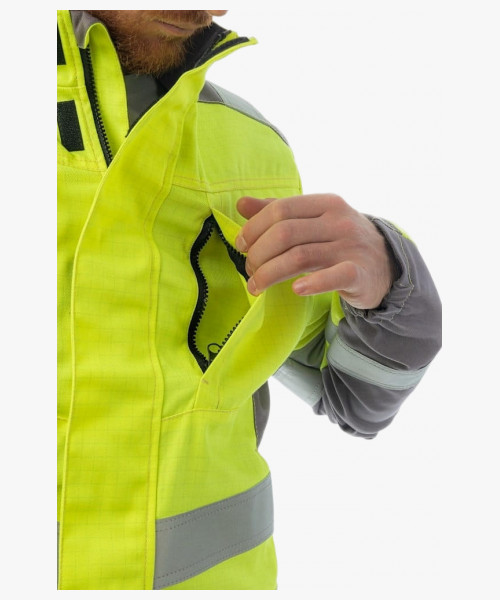 Куртка мультизащитная Brodeks MS28-61, цвет жёлтый, серый