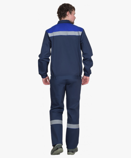 Костюм СИРИУС-МАСТЕР куртк. , брюки, тёмно-синий с васильковым и СОП