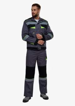 Костюм Ховард-2 IMP (тк.Смесовая,240) п/к, т.серый/черный/лимонный