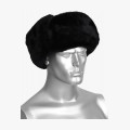 Шапка-ушанка (мутон искусственный) чёрная