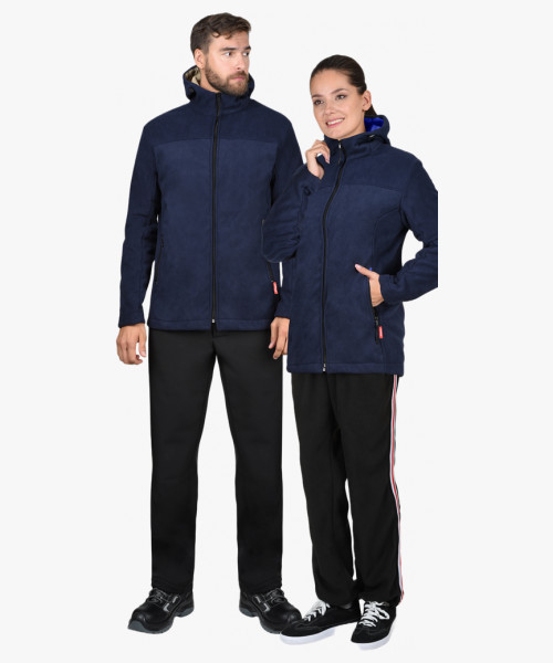 Куртка флисовая СИРИУС-ТЕХНО синяя (флис дублированный)