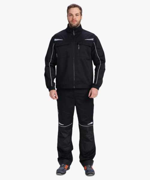 Костюм мужской летний ProfLineSpecialist-2 (тк.Смесовая,240) полукомбинезон, черный