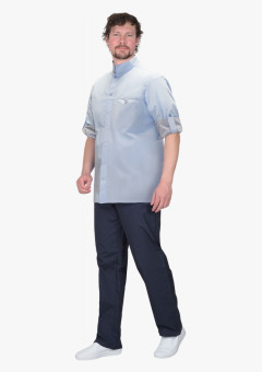 Блуза СИРИУС-ВЕНЕЦИЯ мужская голубая