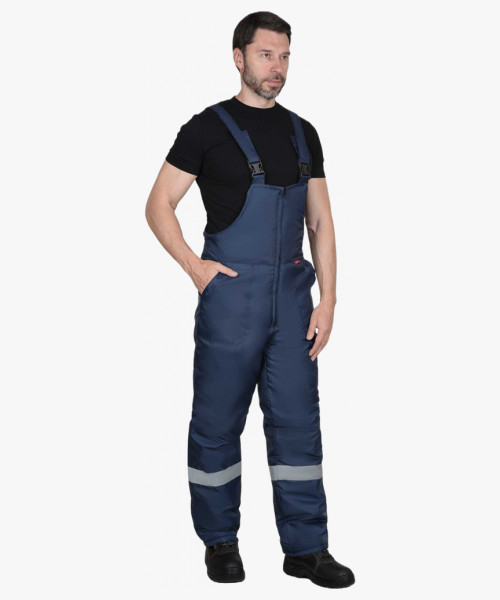 Костюм СИРИУС-РОСТ-НОРД-2 зимний, куртка, полукомбинезон, темно-синий с васильковым и СОП