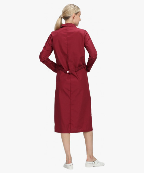 Халат женский Диана (тк.ТиСи), бордовый/белый