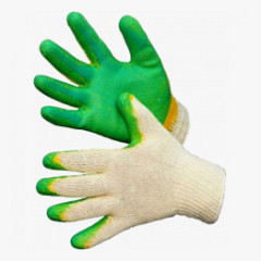 Перчатки х/б с двойным латексным покрытием