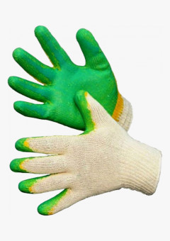 Перчатки х/б с двойным латексным покрытием