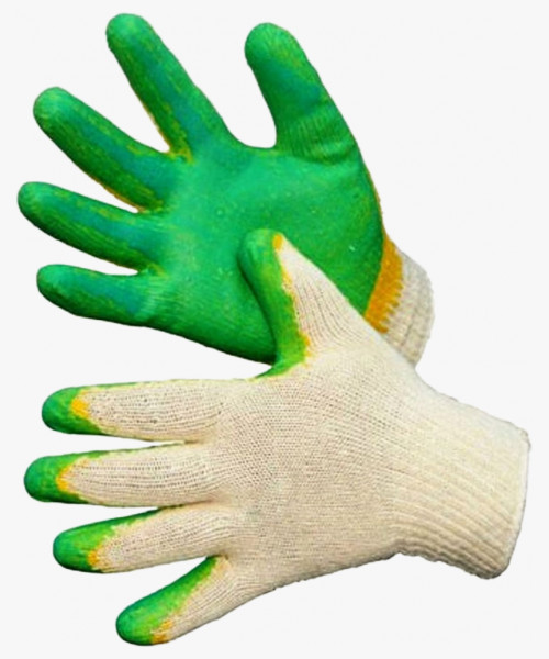 Перчатки х/б с двойным латексным покрытием