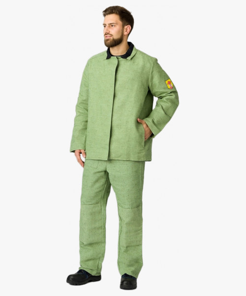 Костюм сварщика усиленный 1 кл.защиты (тк.Брезент, 480), хаки