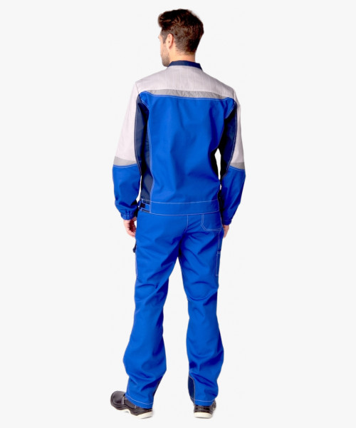 Костюм Вектрон-2 (тк.Смесовая,240) п/к, васильковый/т.синий/серый