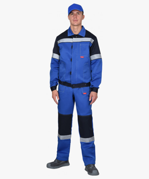 Костюм СИРИУС-ЛЕГИОНЕР куртка кор., п/к, васильковый с синим и СОП