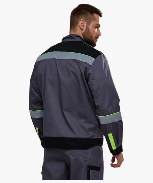 Костюм Ховард-2 IMP (тк.Смесовая,240) п/к, т.серый/черный/лимонный